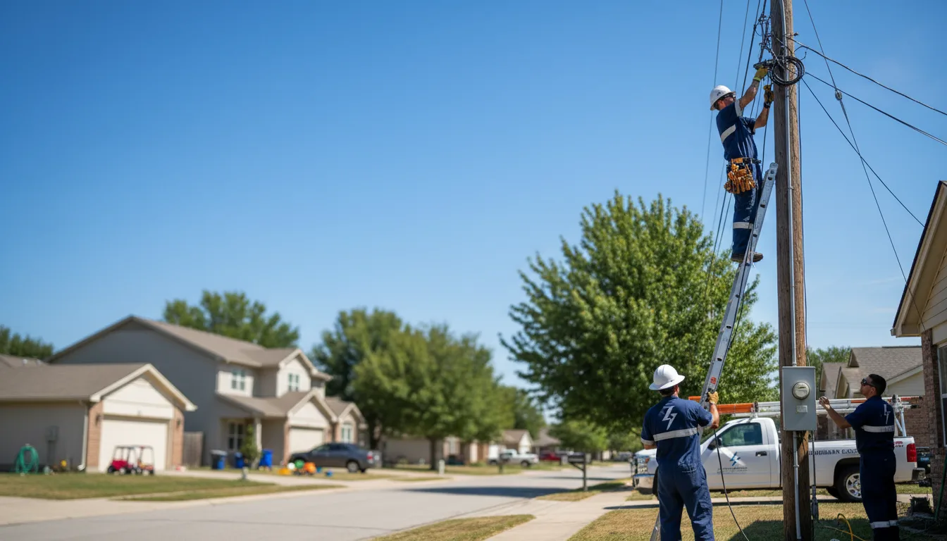 Residential electrician providing installation services in Poy Sippi, WI